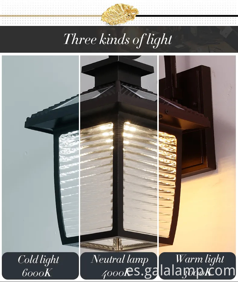 Luz de pared impermeable al aire libre E27 Lámpara de la lámpara Punto de la cabeza exterior al aire libre luces de pared de la pared del jardín de la villa